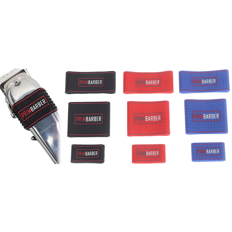 3Pcs  Professional Barber Clipper Grip Non Slip Barber Clipper Bands Resistance Barber Sleeve Barber Hair Clipper Holder Tools