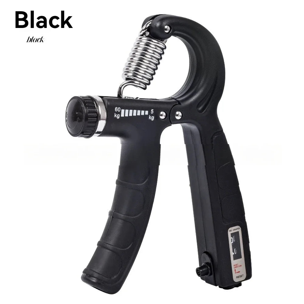5-60kg Adjustable Hand Grip Strength Strengthener Trainer Full Set With Counter Wrist Forearm And Hand Exerciser For Muscle