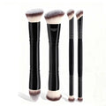 4pcs Basic Makeup Brushes Set With Box Dual-ended Foundations Powder Blush Details for Eyeshadow Brushes Beginner Travel