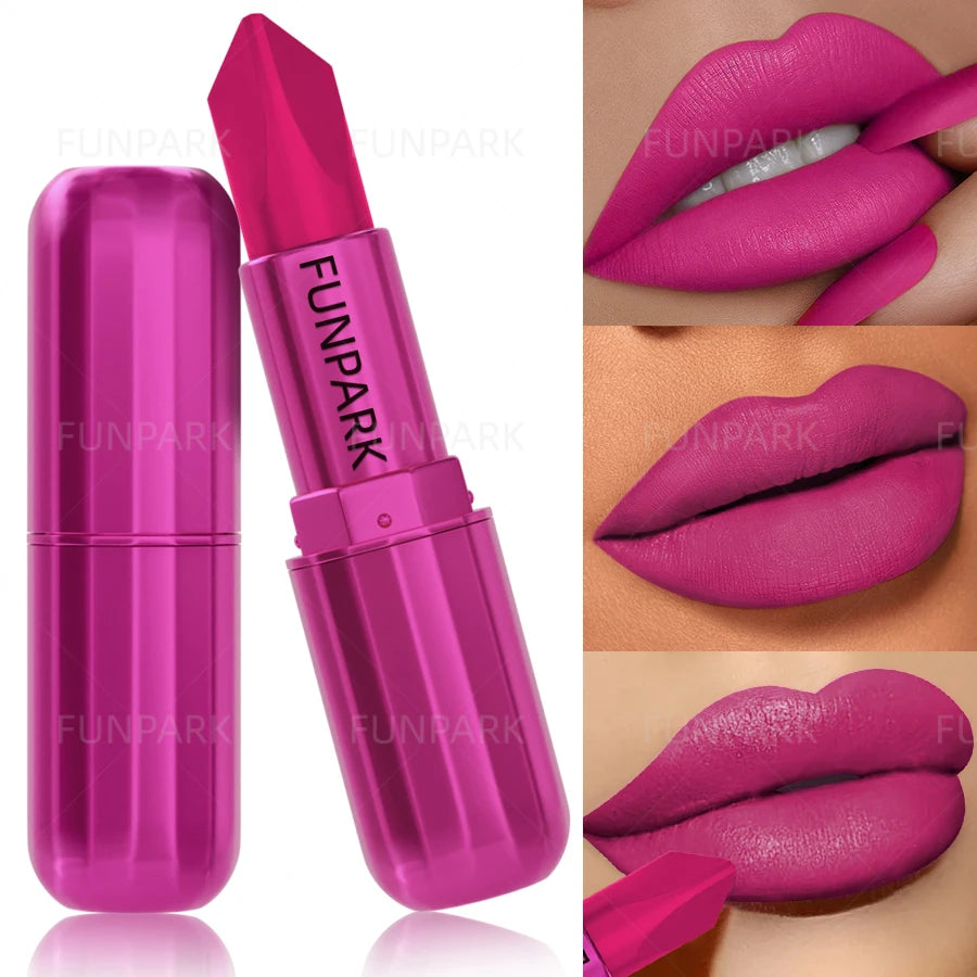 Matte Lipstick Long-Lasting Waterproof Classic Sexy Rose Red High Pigment Velvet Lip Makeup Gifts for Women Cosmeitics Lip Gloss