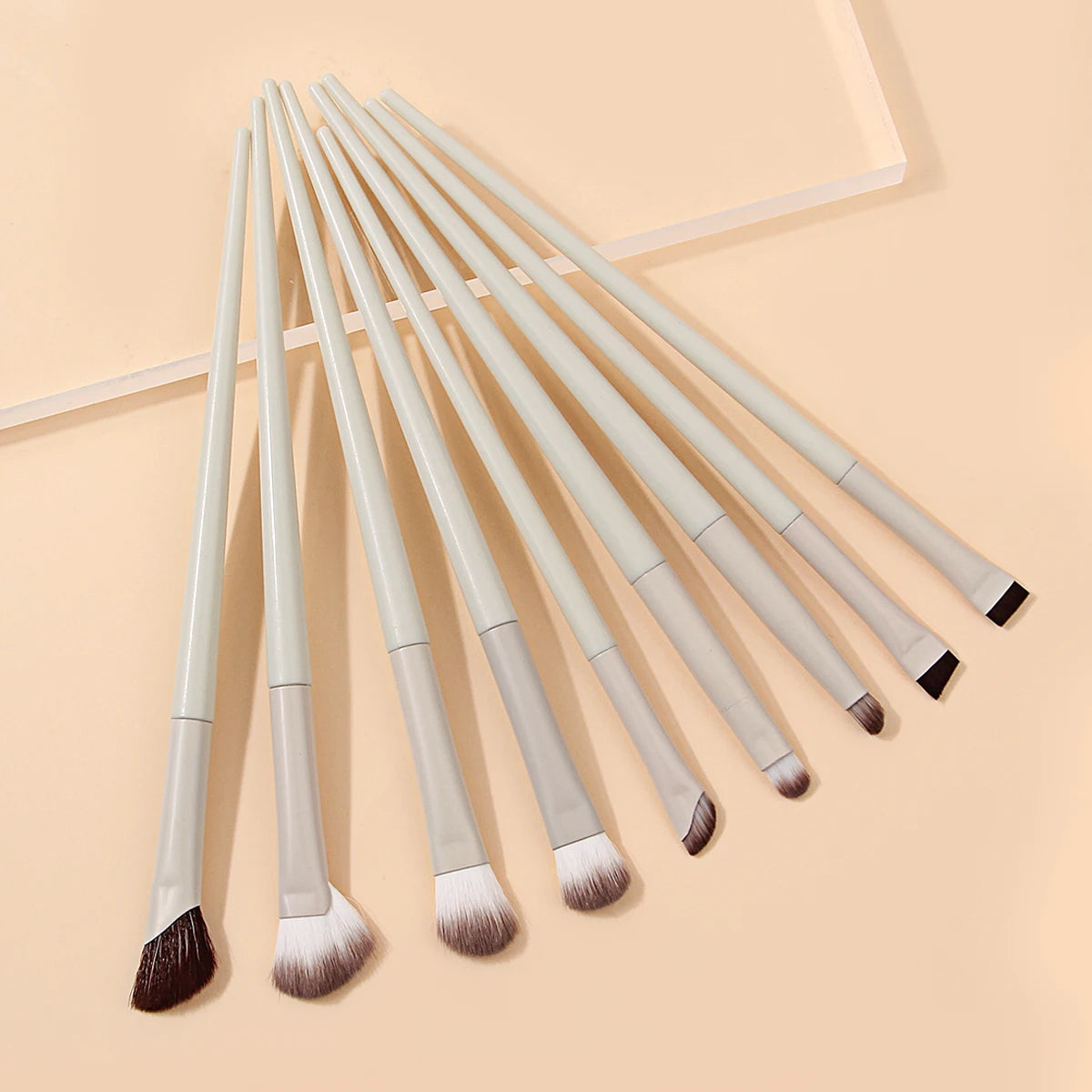 5/9/10pc Professional Eye Makeup Brush Set, Ultra-Thin Blade Eyeliner Brush, Nose Shadow Highlight Brush, Eye Smudge Brush Set