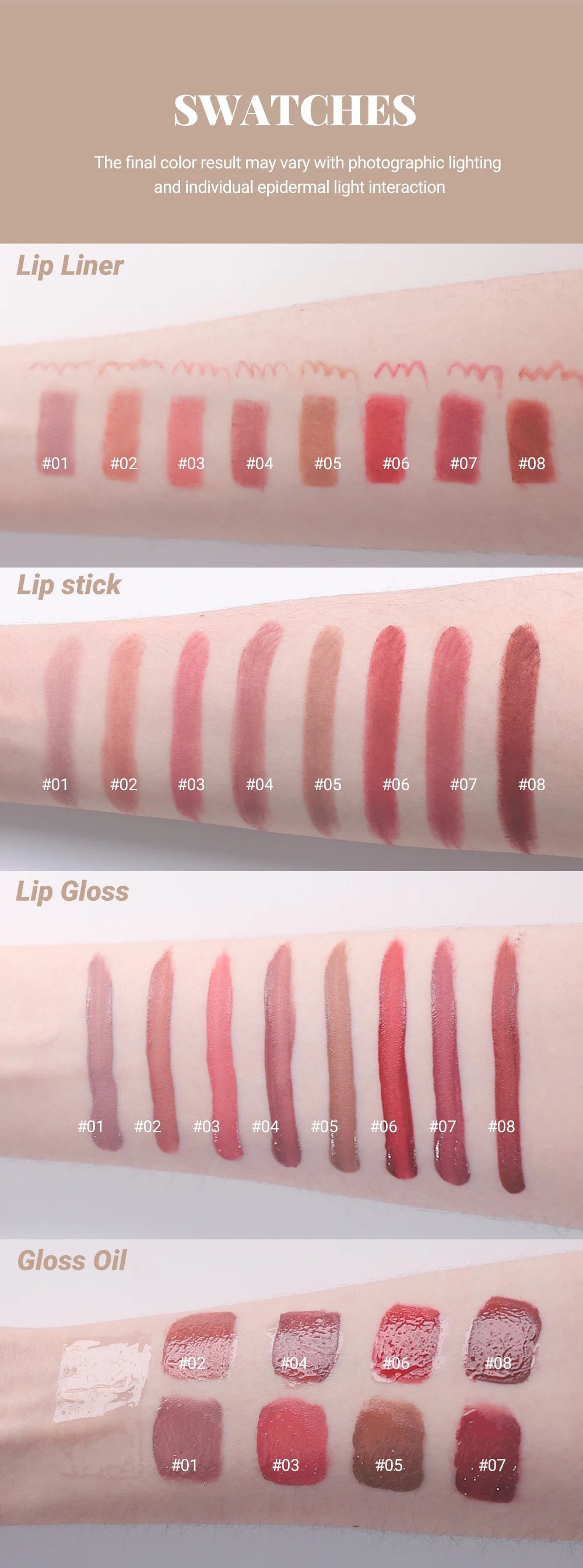 4pcs/10pcs/set Nude Lip Gloss Matte Velvet Lipstick Waterproof Long-lasting  Liquid Lipstick Women Moist Lip Tint