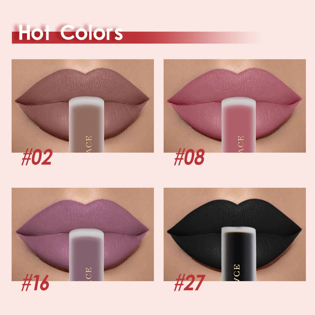Nude Liquid Lipstick Ultra Matte Velvet Long Lasting Women Beauty Red Nonstick Cup Waterproof Purple Lip Gloss Lips Cosmetics