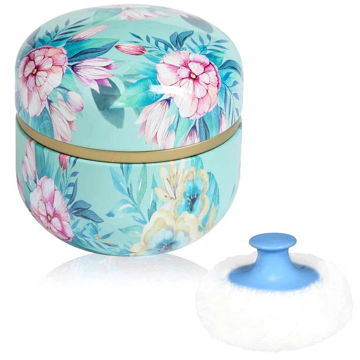 Makeup Puff and Powder Container for Body Dusting Powder Case with Puff fo Women Loose Powder Containers with Puff for Travel