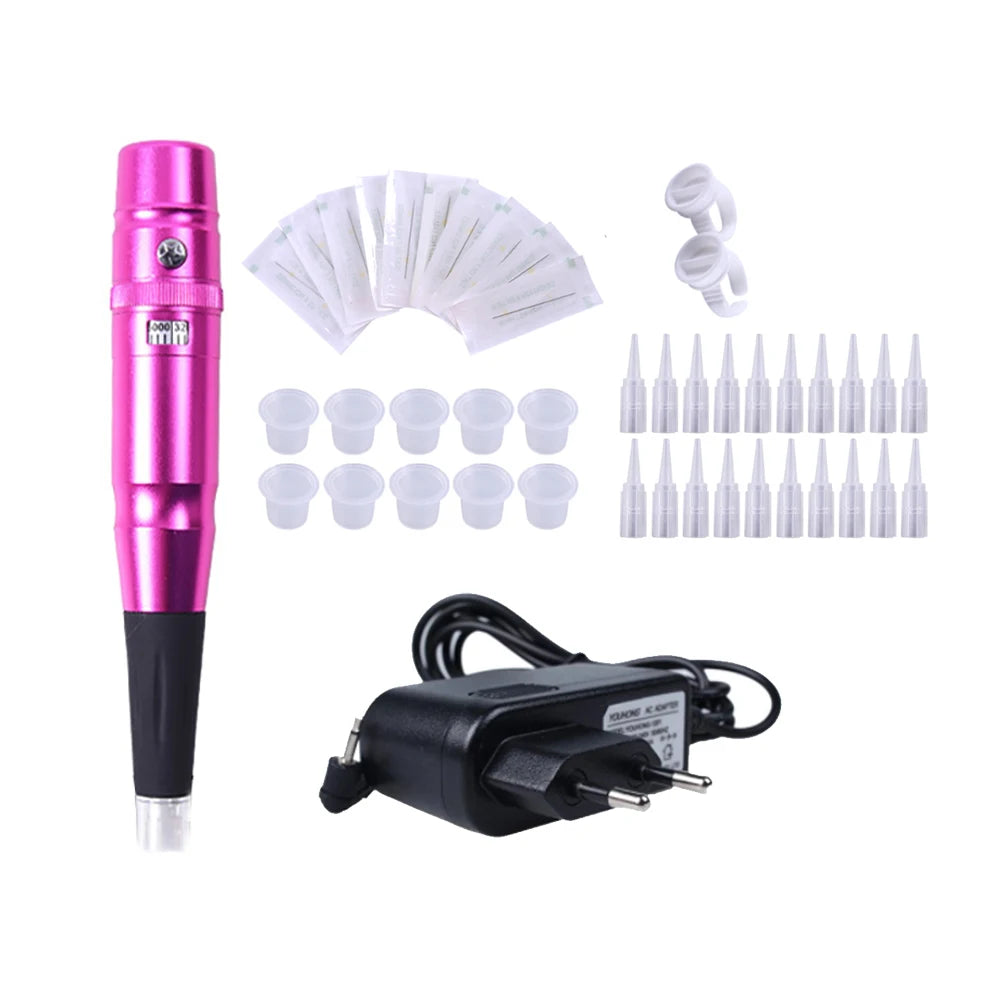 Permanent Makeup Machine Rotary Tattoo Machines Pen Semi-PMU Pens Eyebrow Lip Piercing Gun Tatuagem Microblading Supplies Kit