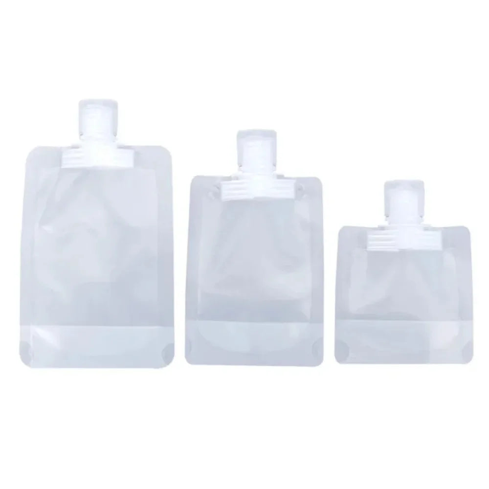 5Pcs Travel Bottles Empty Squeeze Bag Refillable Lotion Dispenser Bag Shampoo Toiletries Liquid Cosmetic Container Storage Pouch