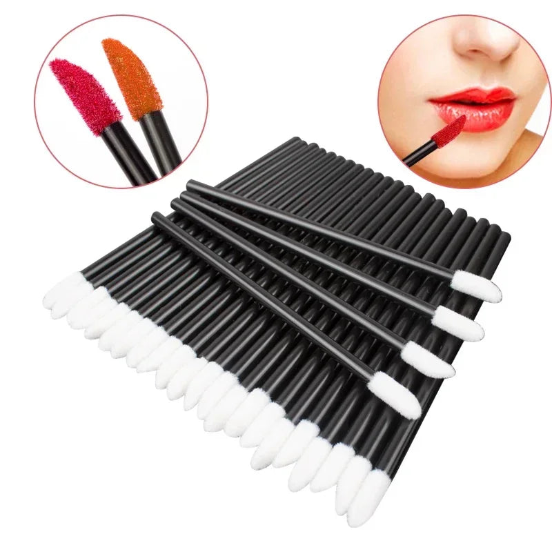 50/100PCS Wholesale Lipstick Gloss Wands  Perfect Best Make Up Applicator Hotting makeup  Disposable Lip Brush Women Accessories