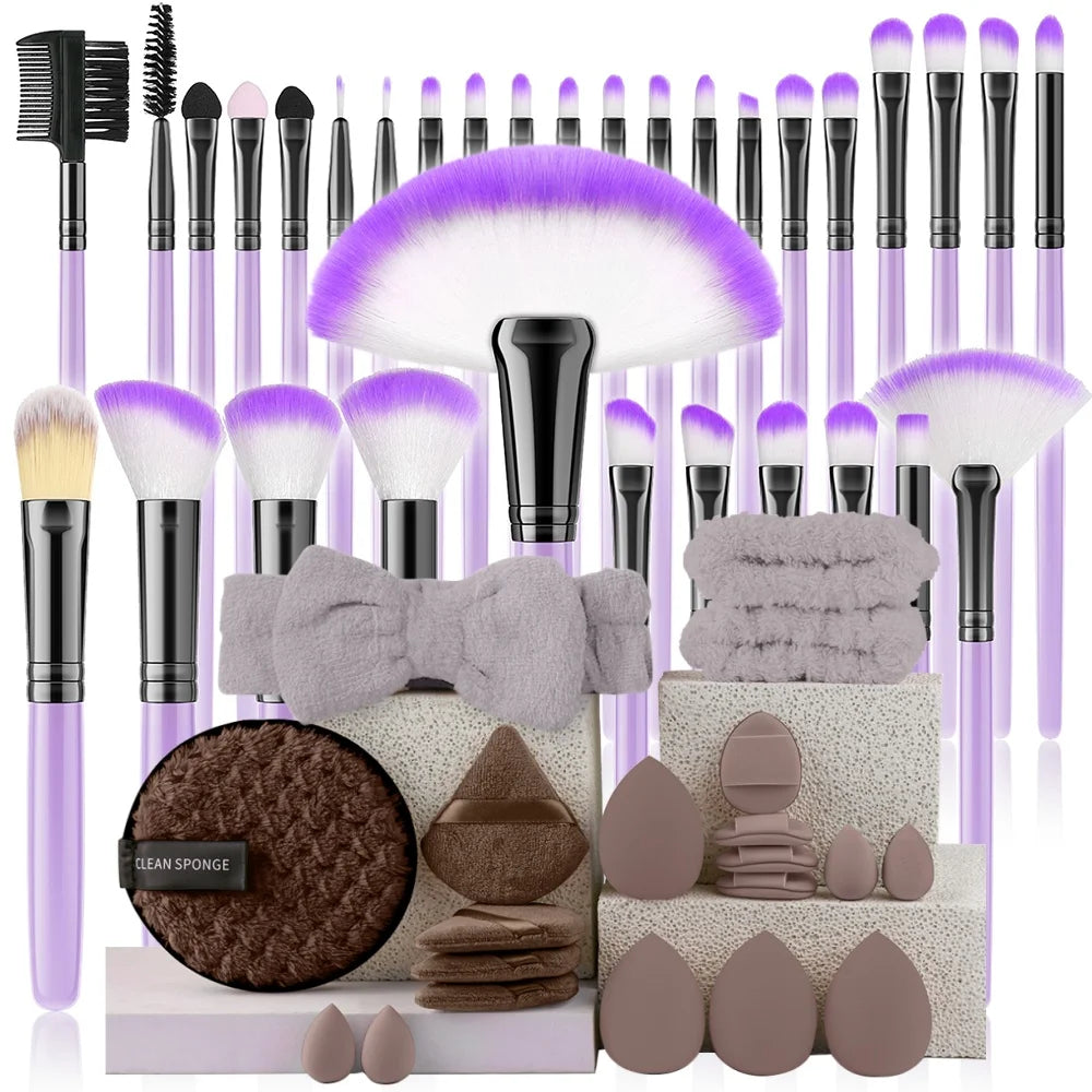 32Pc Makeup Brush Set Cosmetic Tools for Powder Eye Shadow Foundation Blush Blending Beauty Makeup Brush Kit for Makeup Starters