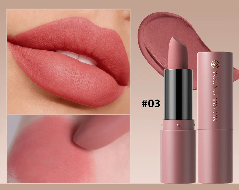 12-Color Matte Lipstick , Non-Fading, Non-Stick Cup Long-Lasting Velvet Finish, Smooth Matte Lip Color Waterproof Smudge-proof
