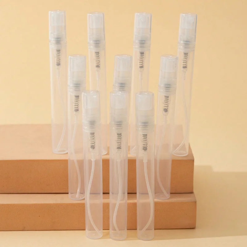 100 Spray Bottles 2ML/3ML- Odorless, BPA-free clear refillable travel atomizer, portable mini-sprayer for perfume and cosmetics
