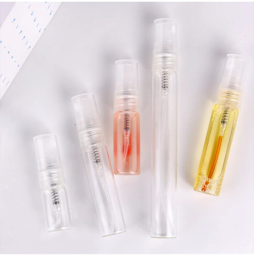 Best Selling 8 Pack 2/3/5/10ml Mini Clear Glass Perfume Bottle Refillable Perfume Bottle Sprayer Portable Travel