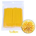 100Pcs Eyelash Cleaning Brush Lash Extension Micro Cotton Swab Individual Eyelashes Microbrush Beauty Makeup Clean Remover Tools