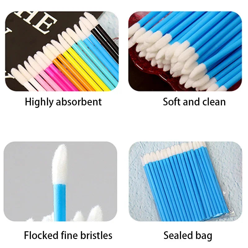 100Pcs Lip Brush Eyelash Extension Brush Makeup Brushes For Lash Extension Mascara Applicator Lipstick Wands Cosmetic Tools