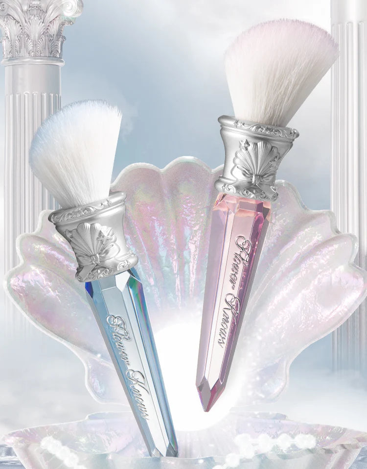 Flower Knows Shell Pearl  Series Blush Brush Wool Loose Powder Highlighter Brushes