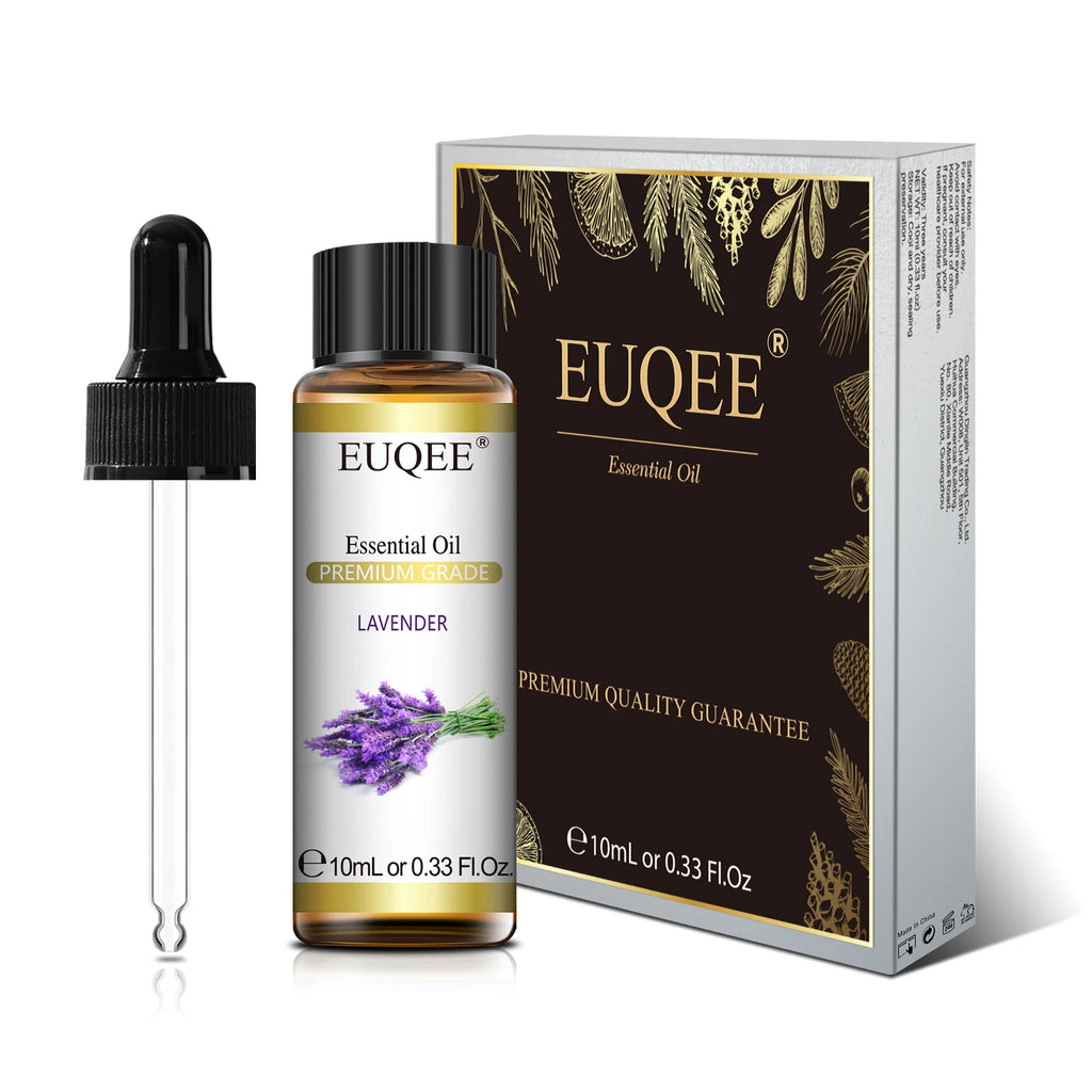 EUQEE 10ml Pure Essential Oil Peppermint Palo Santo Bergamot Eucalyptus Lavender Cinnamon Cedarwood Aromatherapy Essential Oils