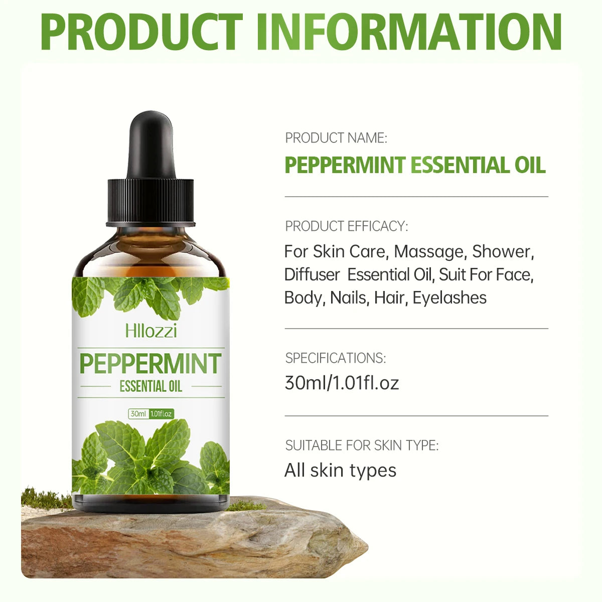 100ml/60ml/30mlPeppermint essential oil hydrating multifunctional essential oil aromatherapy candle car diffuser