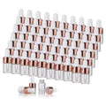 10pcs Mini Dropper Bottles Glass Empty Essential Oil Aromatherapy Bottles 1ml 2ml 3ml 5ml Rose Gold Cap Pipettes Bottles