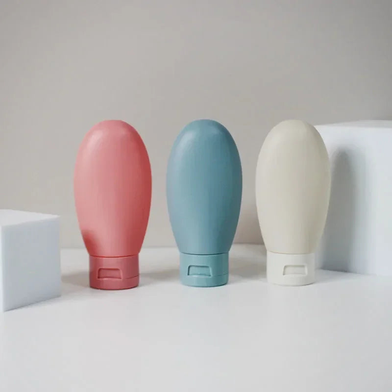 4Pcs/Set Refillable Bottle 60ml Soft Lotion Container Squeeze Tube Empty Bottle Portable Travel Shampoo Bottle