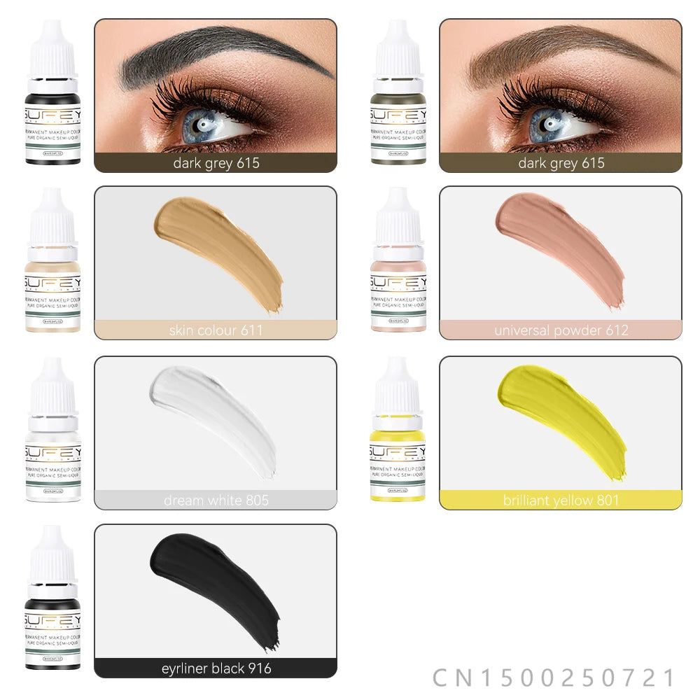 33 Colors Permanent Makeup Pigment Lip Tattoo Inks Vegan Eyebrows Microblading Pigments 8ml Body Art Ink for PMU Artists