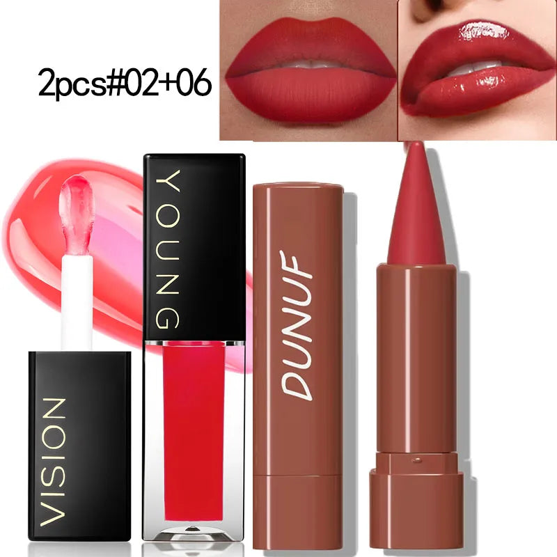 Gradient Lip Liner Pen with Matte Velvet Finish Smooth Application  Lipstick for Defined and Elegant Lips