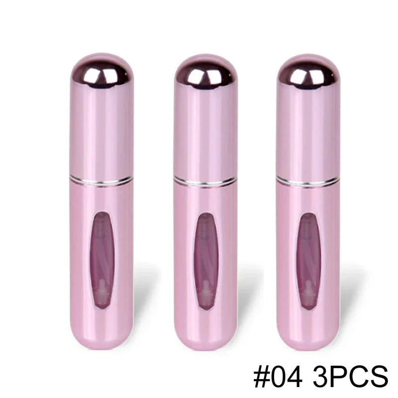 5ml Portable Refillable Spray Bottle Plastic liner Perfume Atomizer Mini Sample Bottle For Cosmetics Travel Empty Container