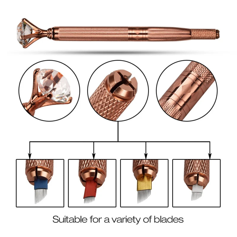 1pcs Manual Tattoo Pen Permanent Makeup Machine Microblading Pen for Lip Tattoo and Eyebrow Tattoo Tebori Pen for Tattoo Artist
