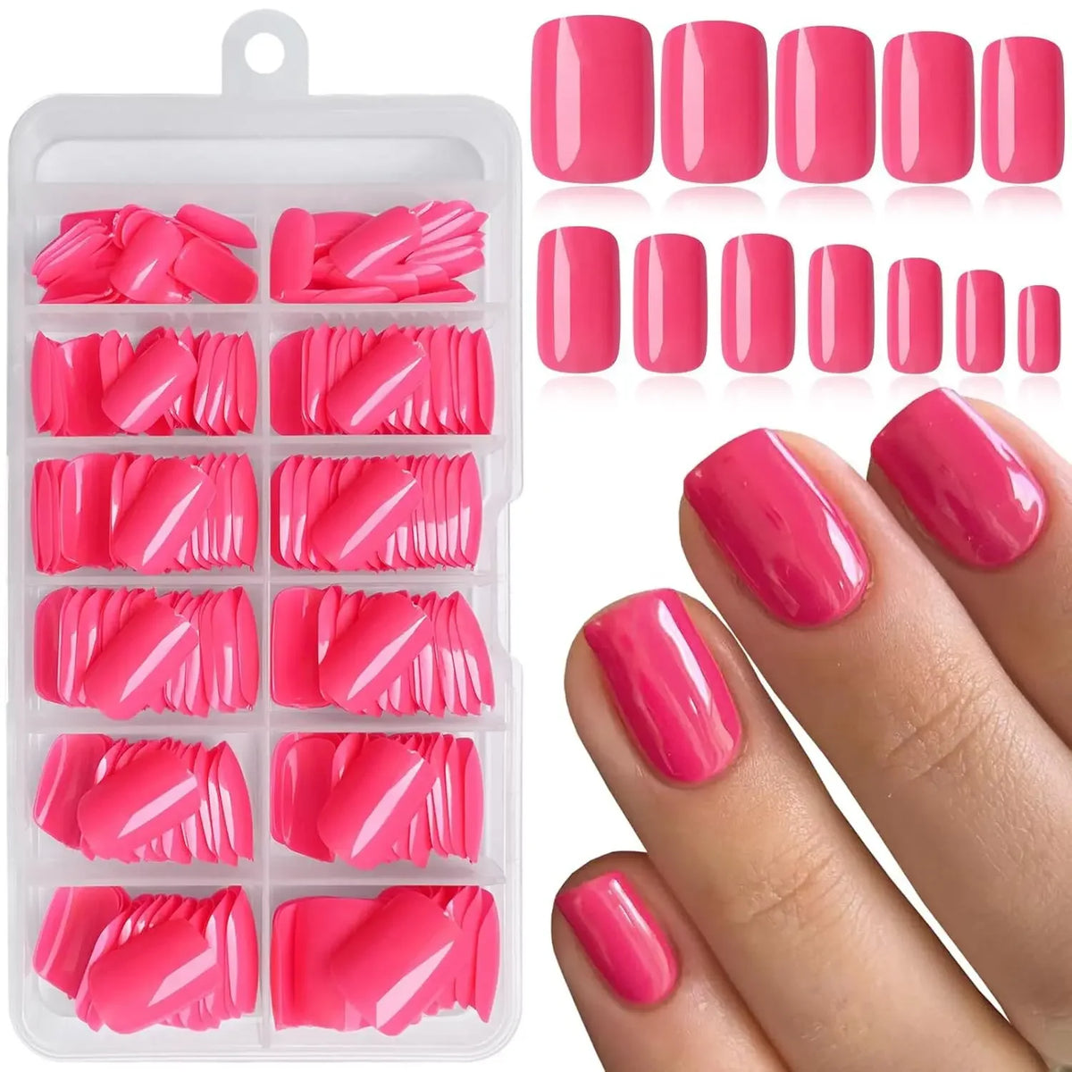 120pcs -box Almond White French Fake Nails for Stylish Women & Girls, Perfect for Daily Chic or Party Celebrations