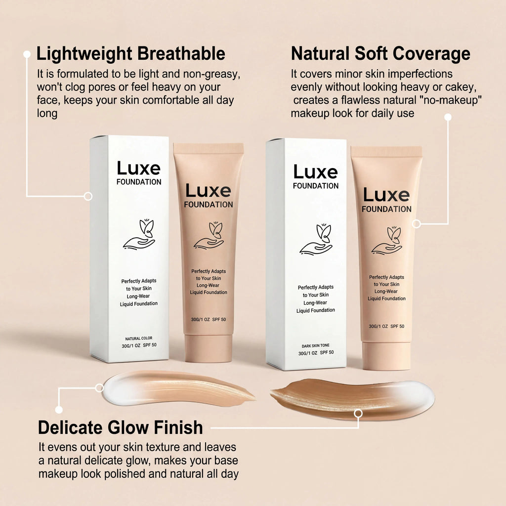 SPF 50 Color Changing Foundation Self Adjusting Adapt Skin Tone Conceal Face Fine Flaws Natural Invisible Skin Pores Makeup Base