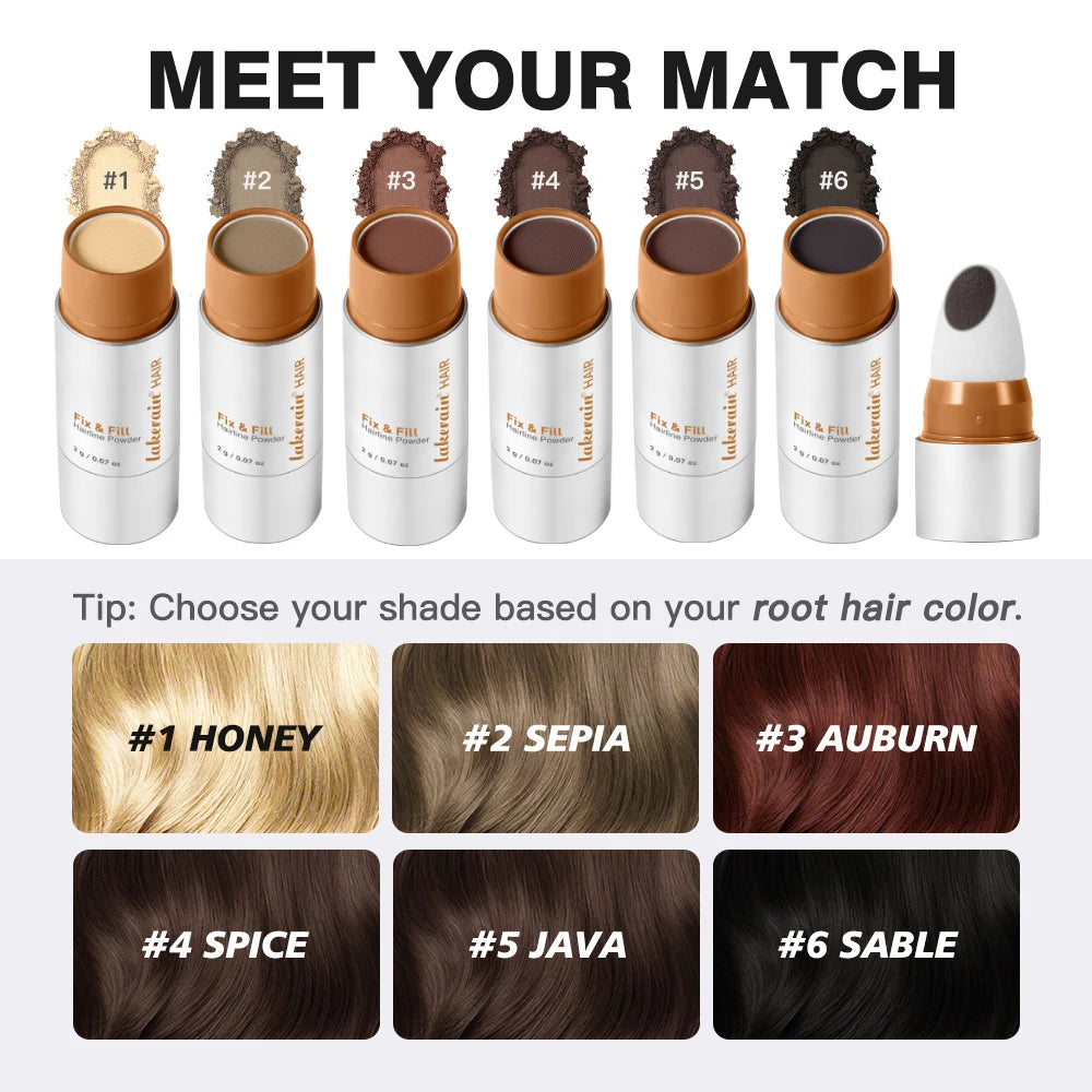 Waterproof Hairline & Root Concealer Pen – Instant Grey Coverage with Easy Blend Powder Stick for Normal Hair