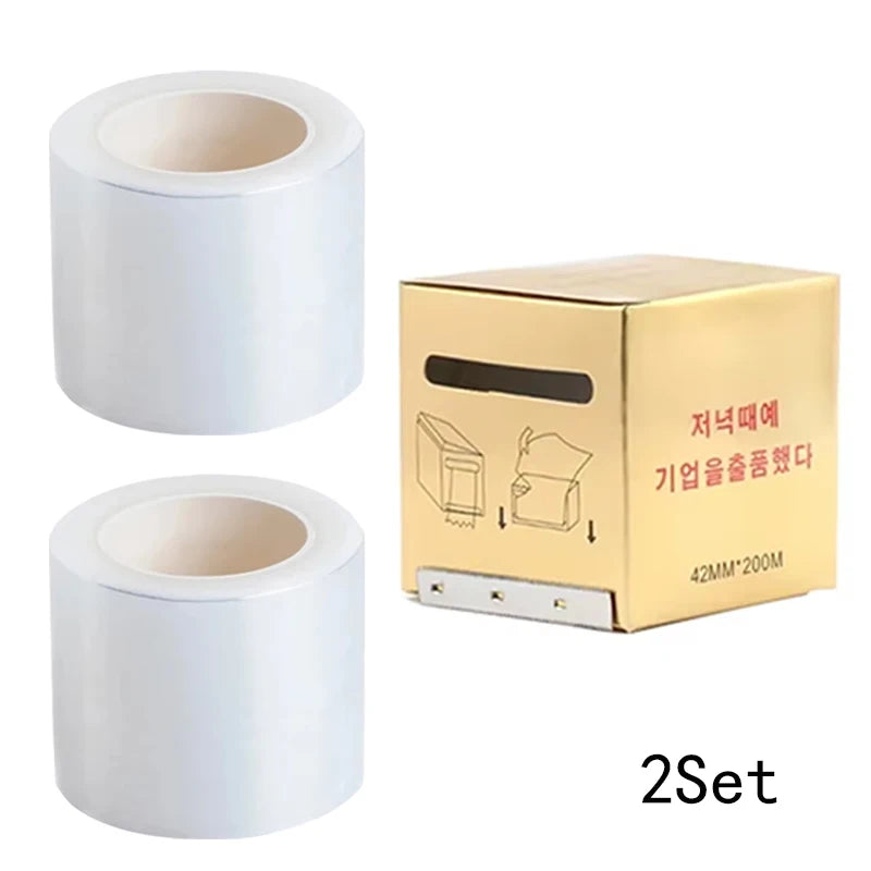 200m Transparent Makeup Film Lip Eyebrow Tattoo Wrap Cover Eyelash Extension Glue Remover Lash Perm Lifting Film Microblade Tool