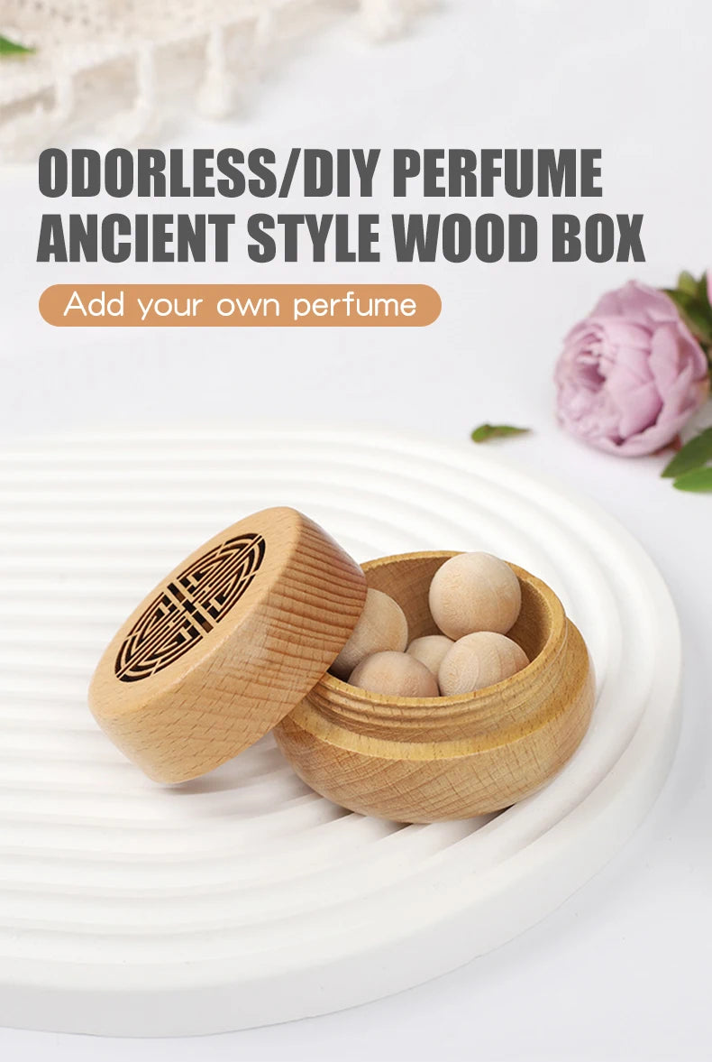 Ancient Portable No perfume DIY fragrance wooden box aroma diffuser decorations items living room bedroom car home accessories
