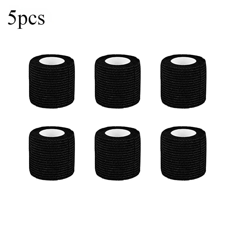 5/10/15/20 Black Tattoo Grip Bandage Cover Wraps Tapes Nonwoven Waterproof Self Adhesive Finger Protection Tattoo Accessories