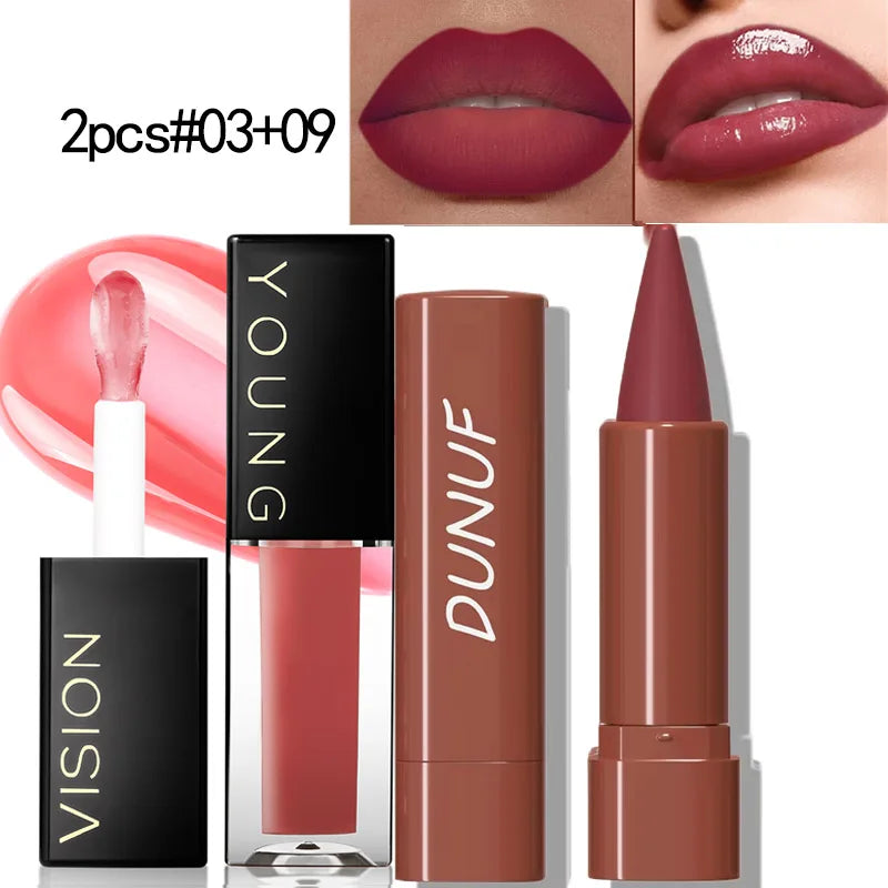 Gradient Lip Liner Pen with Matte Velvet Finish Smooth Application  Lipstick for Defined and Elegant Lips