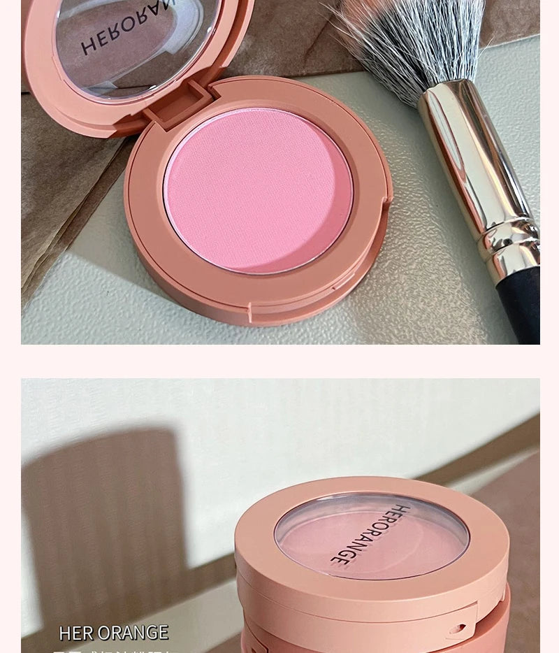 HERORANGE Creamy Blush Soft Matte Natural Color Long Lasting Daily Cheek Makeup For Women