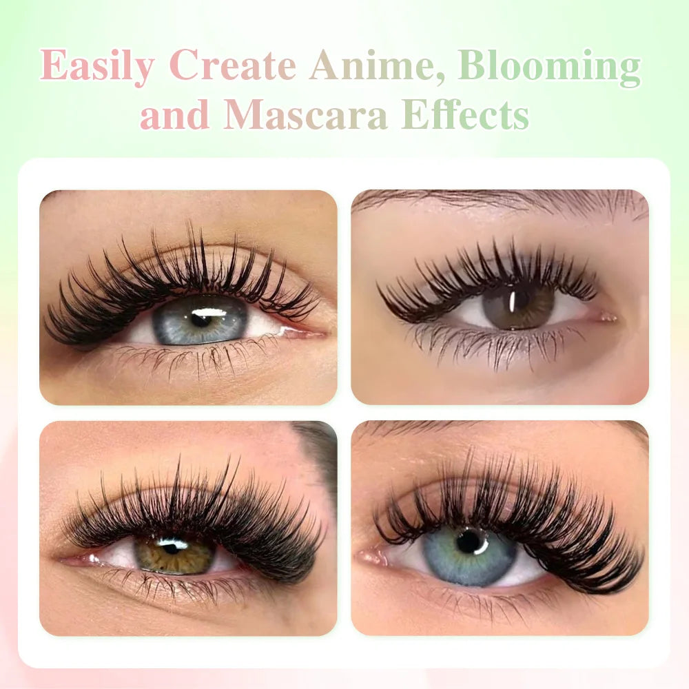NAGARAKU 5D Flower Volume Spike Eyelashes Soft Natural Russia Style Anime Flora Mascara Effect