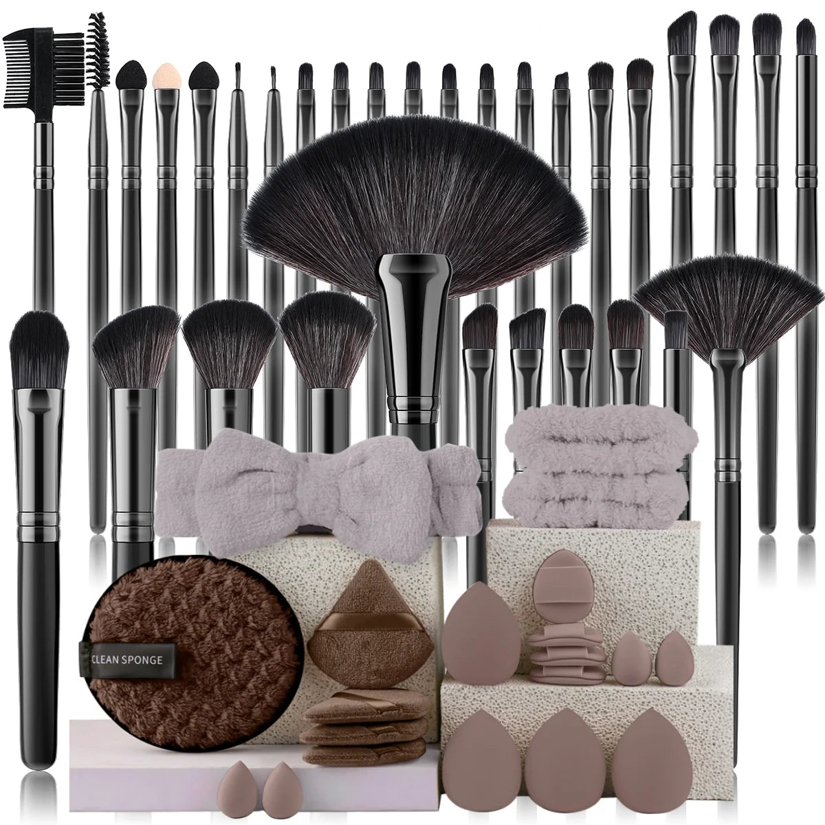 32Pc Makeup Brush Set Cosmetic Tools for Powder Eye Shadow Foundation Blush Blending Beauty Makeup Brush Kit for Makeup Starters