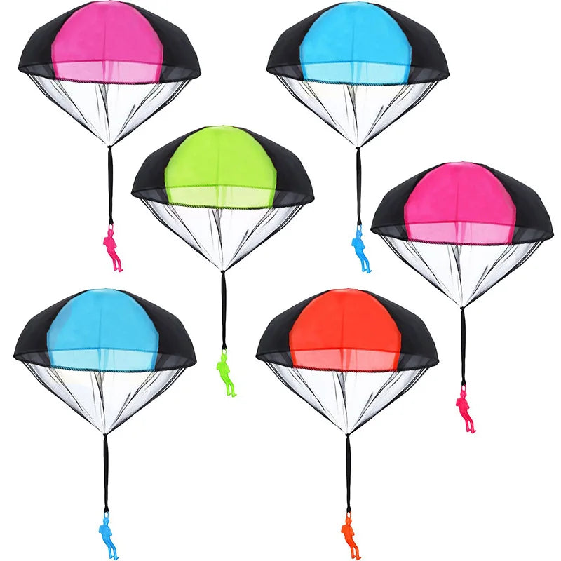 1pcs Hand Throwing Parachute Outdoor Funny Toys Game Play Toys for Fly Parachute Sport with Mini Soldier Toys