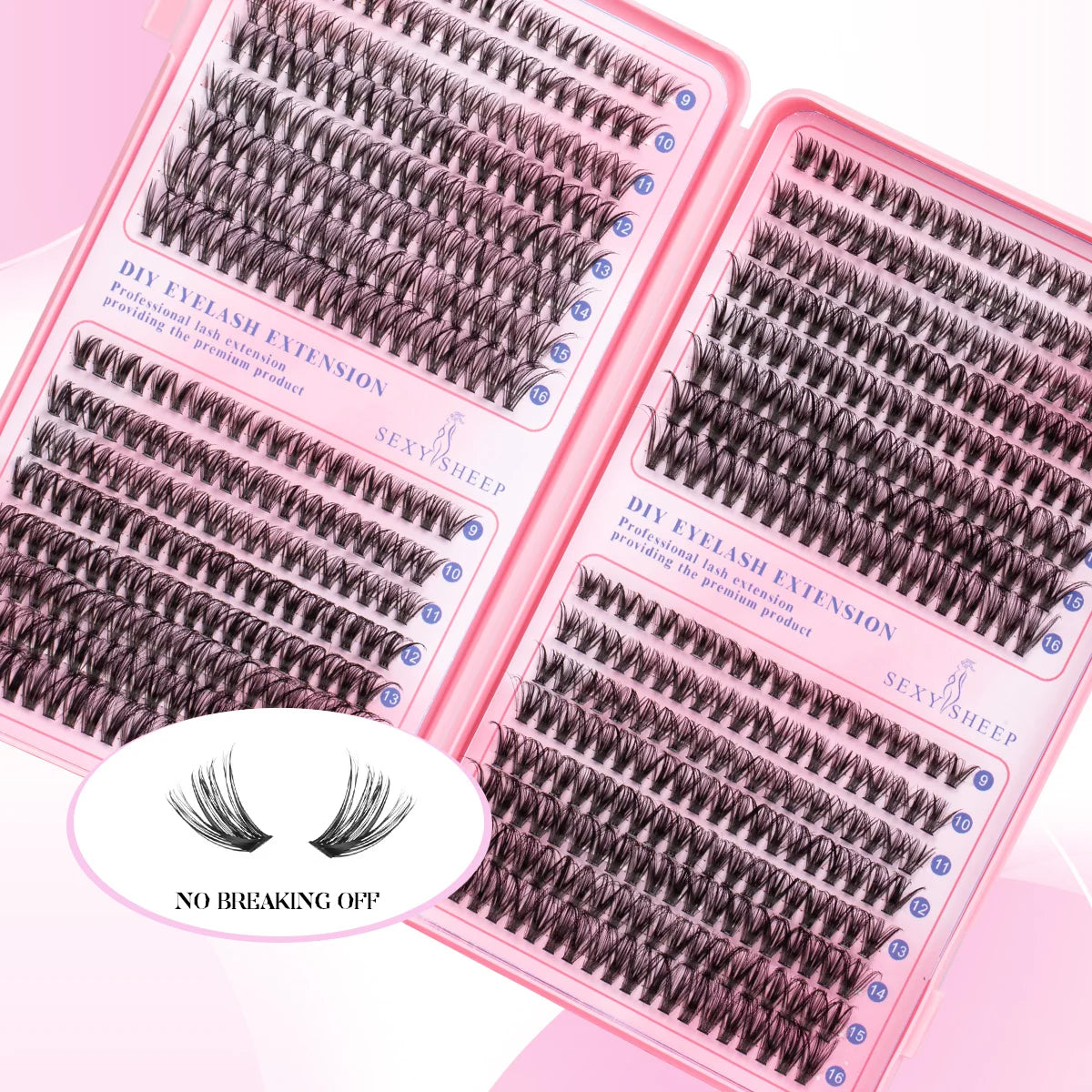 DIY Cluster Lashes Kit Individual Lashes 3D Faux Mink Lashes Wispy Eyelash Extension Soft Lashes Reuseable Makeup