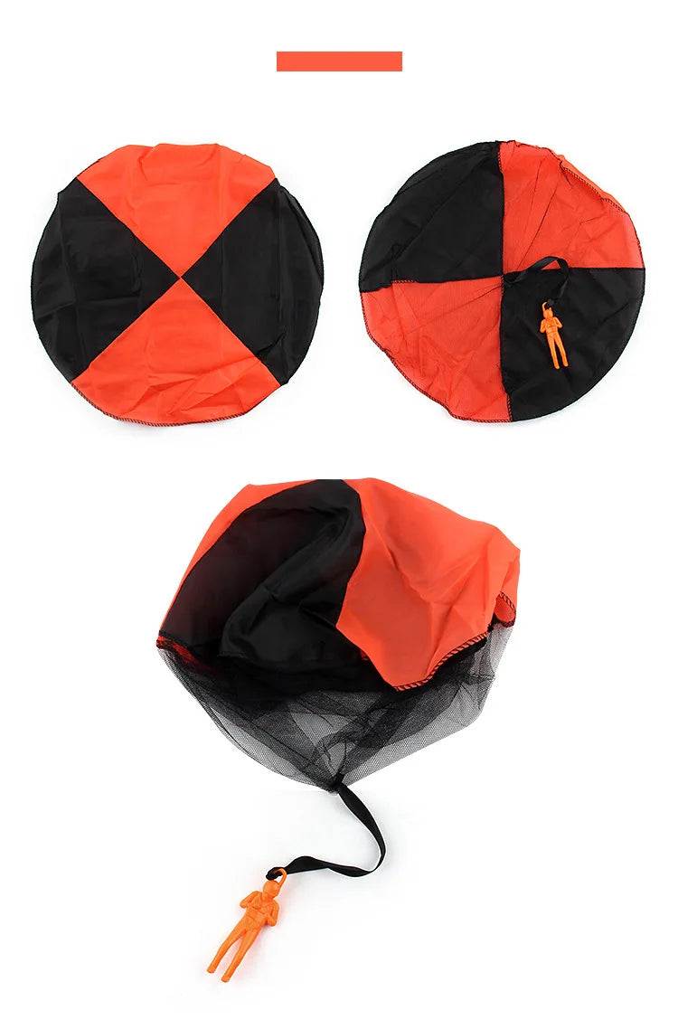 1pcs Hand Throwing Parachute Outdoor Funny Toys Game Play Toys for Fly Parachute Sport with Mini Soldier Toys