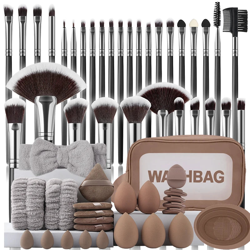 32Pc Makeup Brush Set Cosmetic Tools for Powder Eye Shadow Foundation Blush Blending Beauty Makeup Brush Kit for Makeup Starters