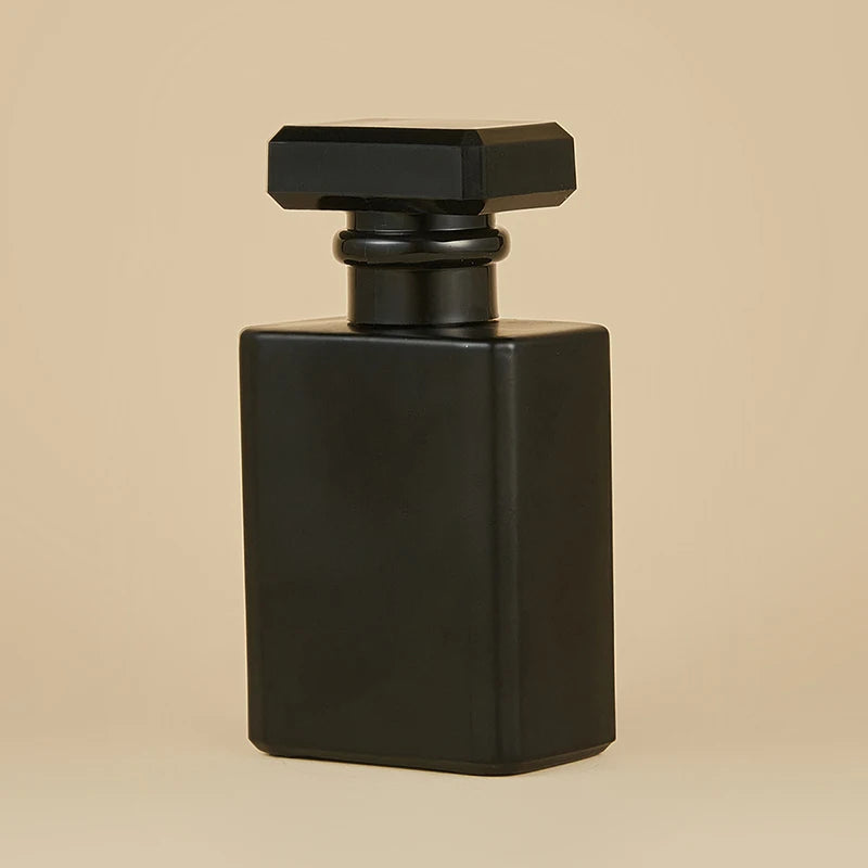 50ml  Black White Square Glass Spray Perfume Bottle Cosmetic Packaging Empty Bottles Can Be Filled in Perfume Bottles