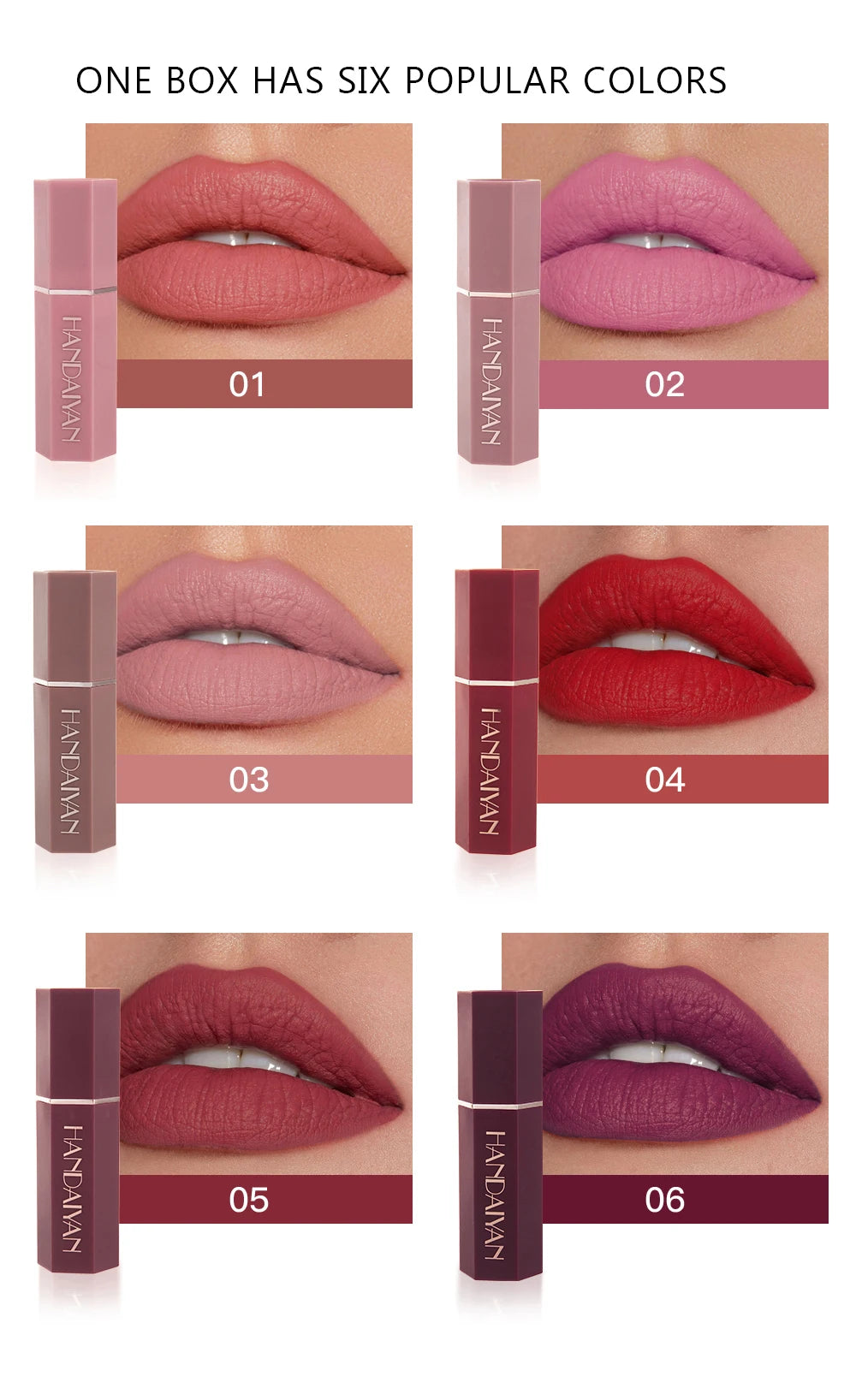12-Color Matte Lipstick , Non-Fading, Non-Stick Cup Long-Lasting Velvet Finish, Smooth Matte Lip Color Waterproof Smudge-proof