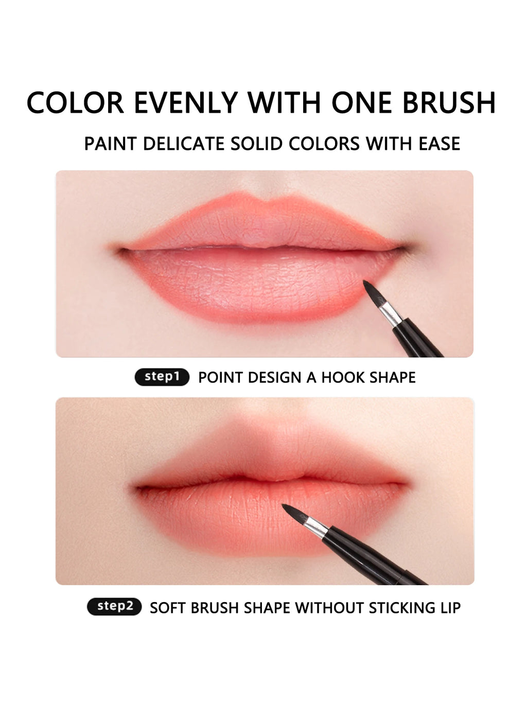 1pcs Mini Portable Lipstick Brush Lipstick Brush Soft Lipstick Brush Lip Concealer Brush with Cover Makeup Brush Tool