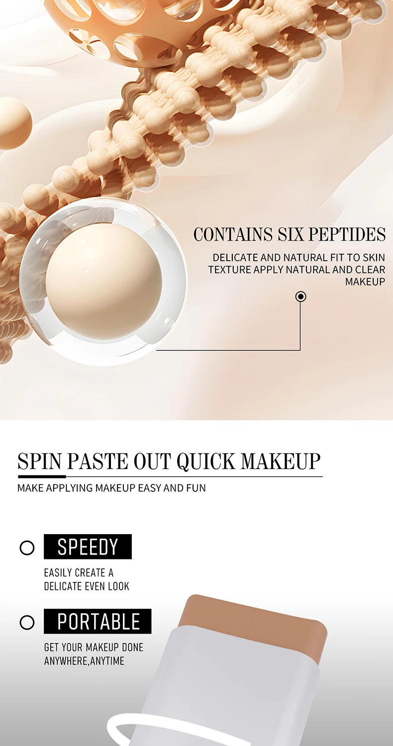 O'CHEAL Perfect Cover Stick Thin And Comfortable Concealer Foundation Cream Stick Instant Natural Waterproof Long-lasting Makeup