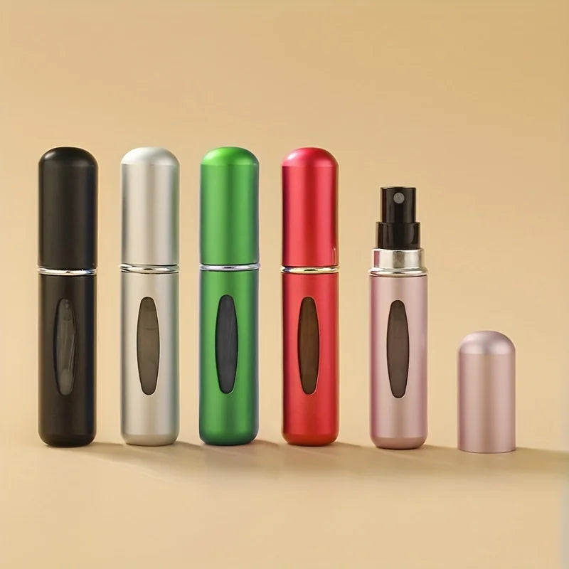 5ml Portable Refillable Spray Bottle Plastic liner Perfume Atomizer Mini Sample Bottle For Cosmetics Travel Empty Container