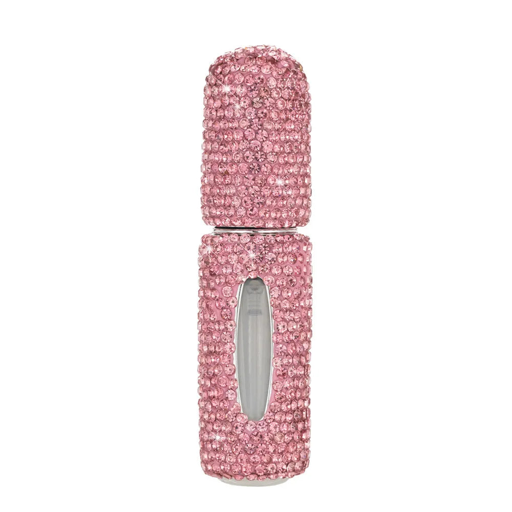 Bling Spray Bottle Rhinestone Perfume Travel Refillable Perfume Atomizer Bottle 5ml Portable Mini Perfume Spray Dispensers Gift