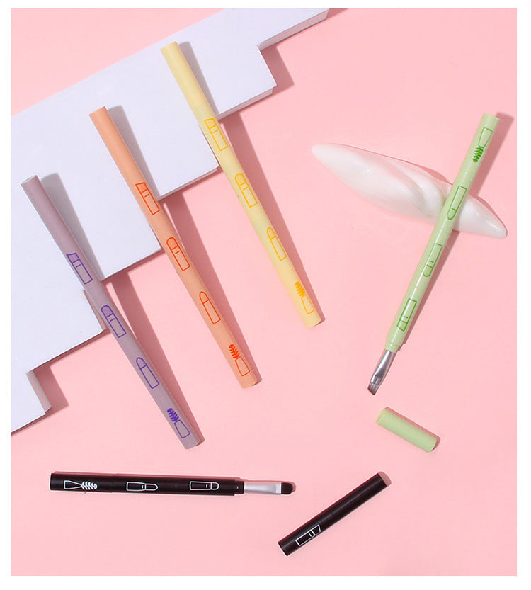 4 IN 1 Multifunctional Makeup Brushes Set Makeup Gadget Detachable Lip Eyeshadow Brush Sponge Eyeshadow Brush for Home Travel